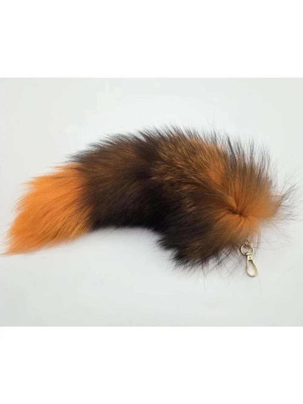 Women's Orange 1 Pendant Cosplay Costume Halloween Furry Tails Keychain Handbag